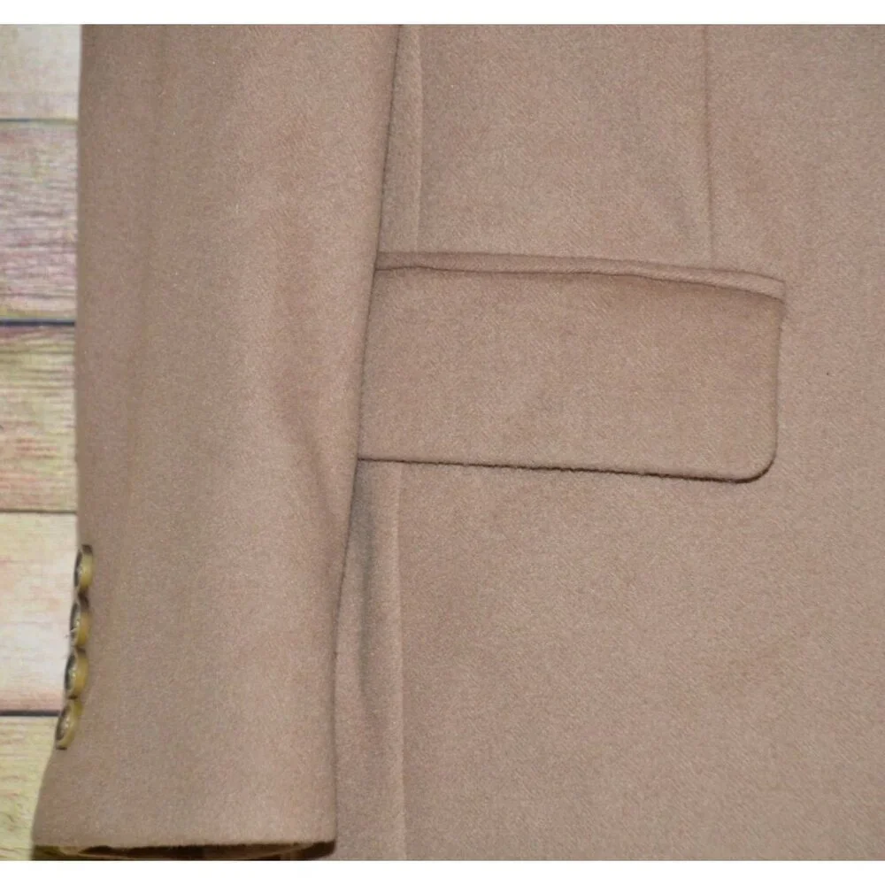 Club Room Men's 38R Brown Tan Worsted Wool Silk Cashmere Blend Blazer Jacket